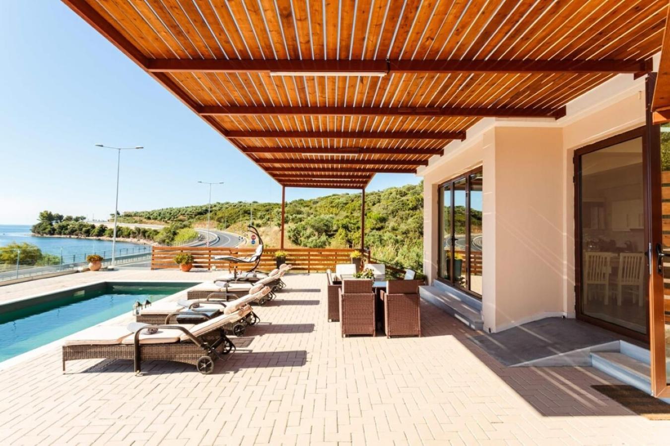 Seaside Summer Bliss - Aurora Luxury Pool Paradise Petalidi Luaran gambar